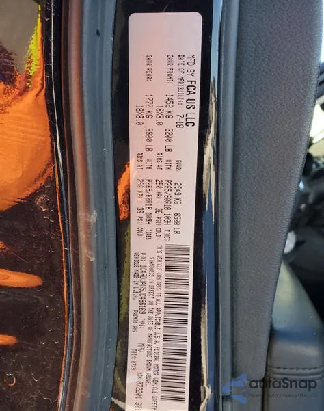 2018 Dodge Durango Sxt from USA, damaged, VIN 1C4RDJAG5JC486169